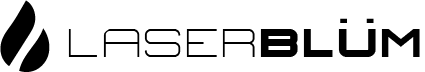 Logotipo de laser blum en color negro.